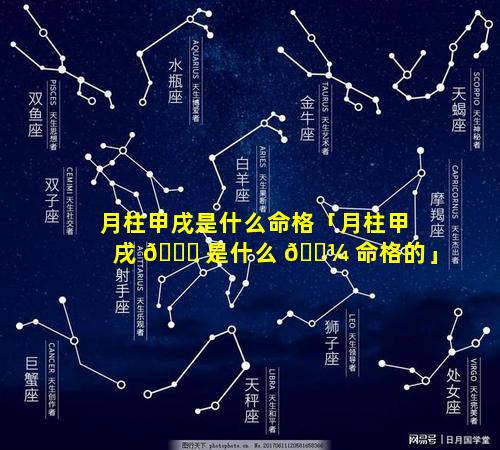 月柱甲戌是什么命格「月柱甲戌 🐒 是什么 🌼 命格的」